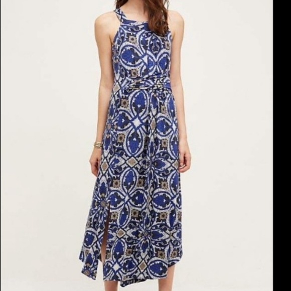 Maeve Dresses & Skirts - Maeve Anthropologie Maxi Dress XS Paisley Sleeveless Blue White Casual